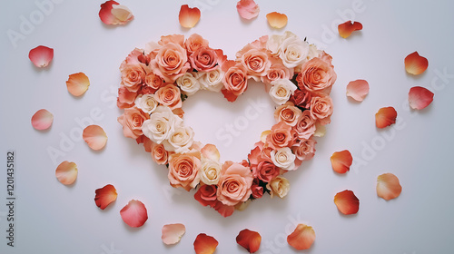 Heart shaped rose arrange_03 photo