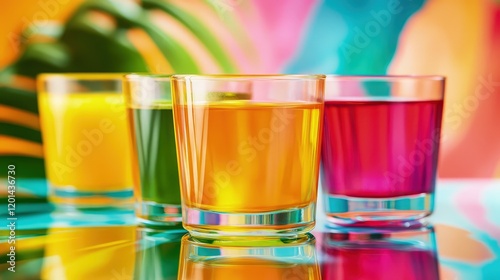 The condensation on the glass adds to the vibrant appeal, hinting at the coolness inside.
