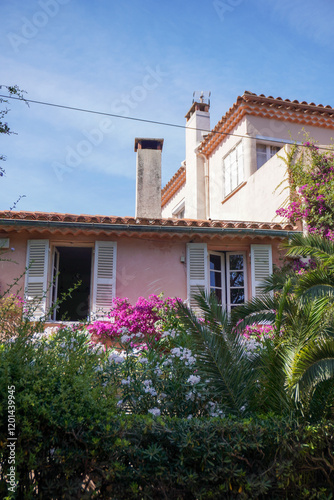 old house with flowers