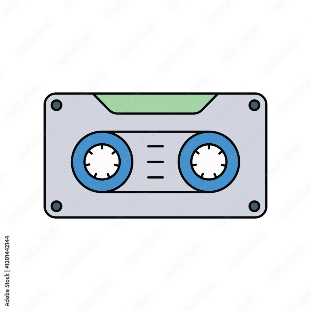 video tape lineal color line icon with white background vector stock illustration video tape lineal color line icon with white background vector stock illustration