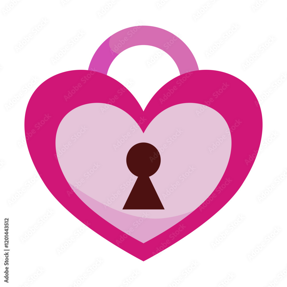 Heart Lock: A symbol of love and commitment, a heart-shaped padlock with a keyhole, rendered in shades of pink. Perfect for Valentine's Day, romantic themes, and expressing affection. Heart Lock: A symbol of love and commitment, a heart-shaped padlock with a keyhole, rendered in shades of pink. Perfect for Valentine's Day, romantic themes, and expressing affection.
