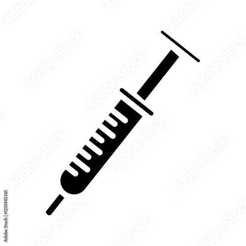 Syringe Icon Vector. Doctors often use syringes to prevent and treat malignant diseases.
