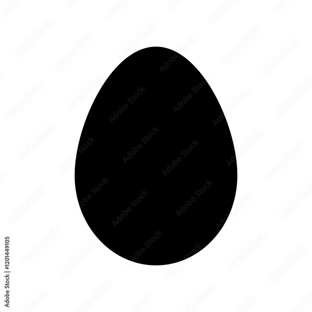 Egg Vector Shape. Egg black icon. Chicken egg Egg Vector Shape. Egg black icon. Chicken egg