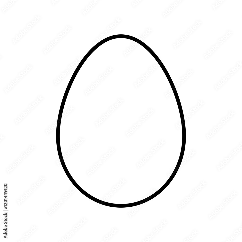 Egg icon on white background. Easter egg flat linear icon. Eps 10 Egg icon on white background. Easter egg flat linear icon. Eps 10