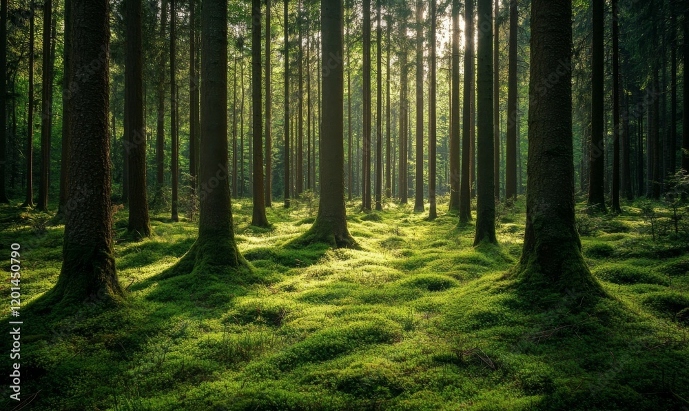 dense carpet of emerald grasses in the forest, forest ecosystem, natural carpet, dense foliage, natural surroundings, forest floor dense carpet of emerald grasses in the forest, forest ecosystem, natural carpet, dense foliage, natural surroundings, forest floor