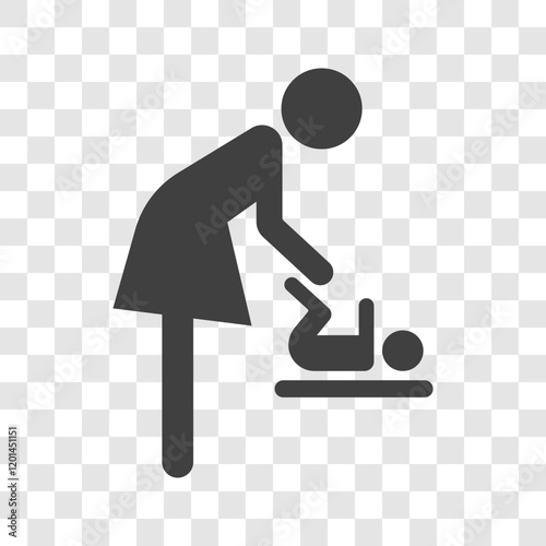 icon of a room for mother and child with a changing table