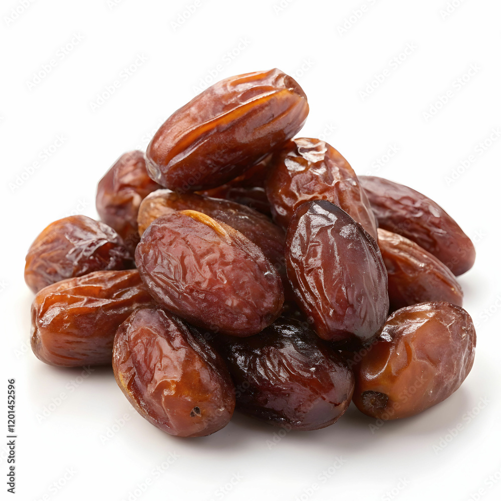 Fresh dates with their rich brown color, accompanied by vibrant green leaves, Fresh dates with their rich brown color, accompanied by vibrant green leaves,