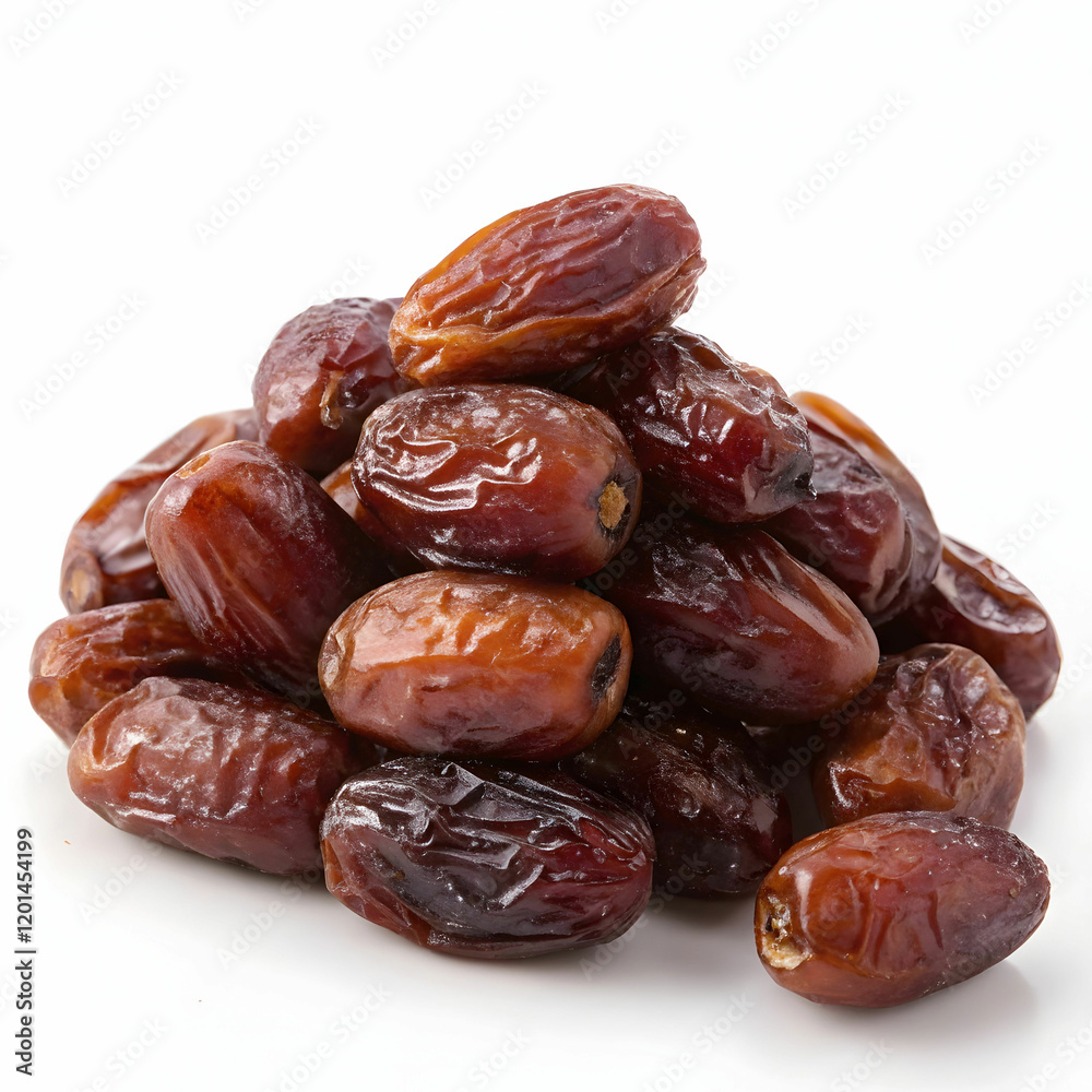 Fresh dates with their rich brown color, accompanied by vibrant green leaves, Fresh dates with their rich brown color, accompanied by vibrant green leaves,