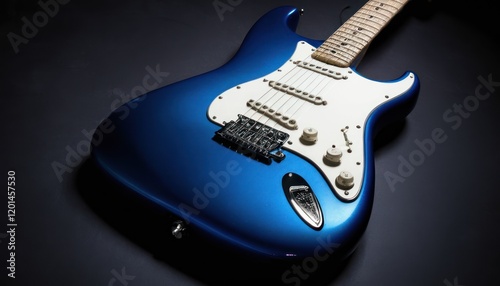 Close-up of an electric stratocaster guitar