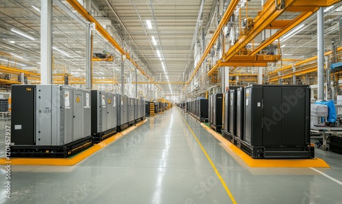 Lithium-ion High-voltage Battery Component for Electric Vehicle or Hybrid Car. Battery Module for Automotive Industry on Production Line