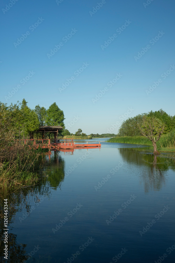 timber corridors and pavilions constructed over water timber corridors and pavilions constructed over water