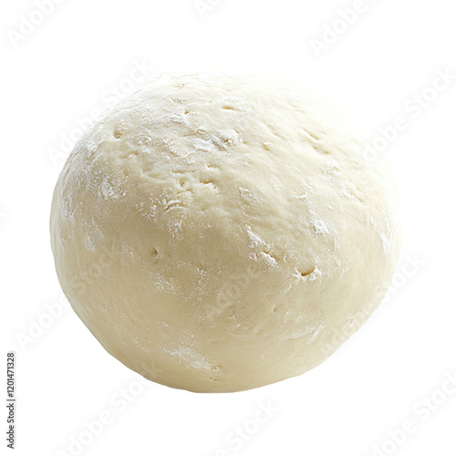 Delicious ball of dough for baking, isolated on transparent cutout background