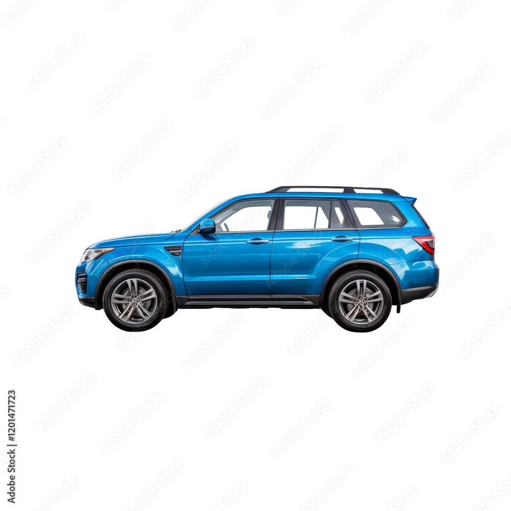 Sleek Blue SUV: Capturing the essence of modern design, a vibrant blue SUV is presented in a dynamic side view, perfectly showcasing its robust build and elegant lines. Sleek Blue SUV: Capturing the essence of modern design, a vibrant blue SUV is presented in a dynamic side view, perfectly showcasing its robust build and elegant lines.