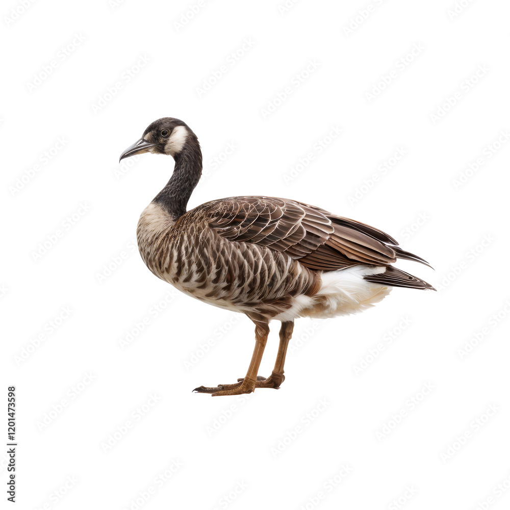 Graceful Goose: A solitary goose stands in profile, its feathers showcasing intricate patterns and natural textures, exuding a sense of quiet poise. Graceful Goose: A solitary goose stands in profile, its feathers showcasing intricate patterns and natural textures, exuding a sense of quiet poise.