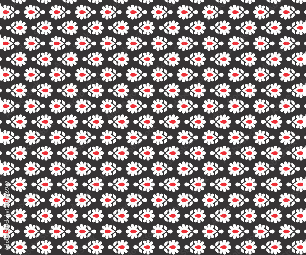 Flower Design Pattern For Fabric Print, Background, Wallpaper. Flower Design Pattern For Fabric Print, Background, Wallpaper.