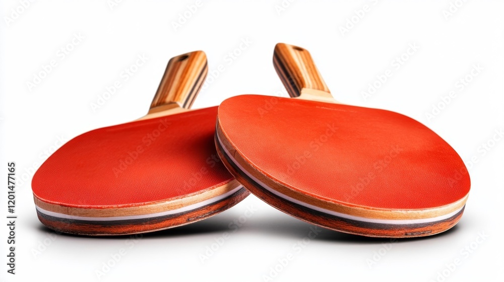 Table Tennis Paddles Isolated on White Background. Generative AI Table Tennis Paddles Isolated on White Background. Generative AI