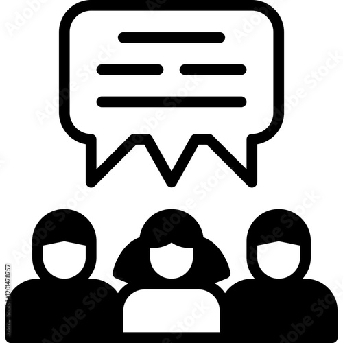 meeting solid line icon