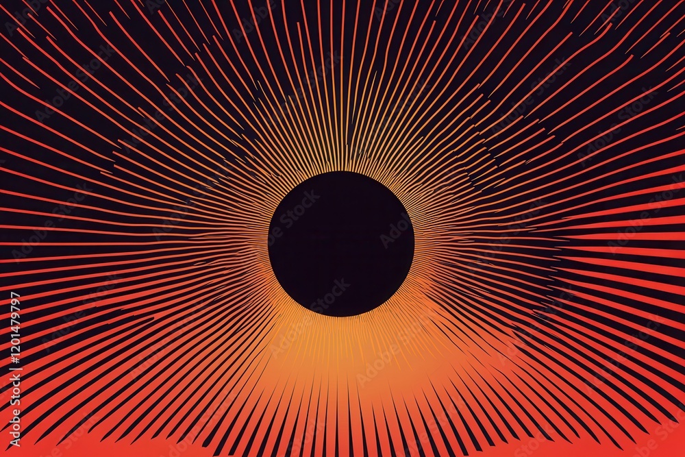 Concentric Circles Radiating Outward with Bold Lines on a Black and Red Background Creating a Striking Visual Effect for Artistic and Modern Designs Concentric Circles Radiating Outward with Bold Lines on a Black and Red Background Creating a Striking Visual Effect for Artistic and Modern Designs