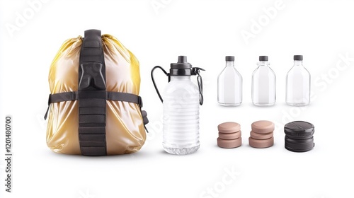 Water Purification Tablets for Survival and Outdoor Activities. Generative AI photo