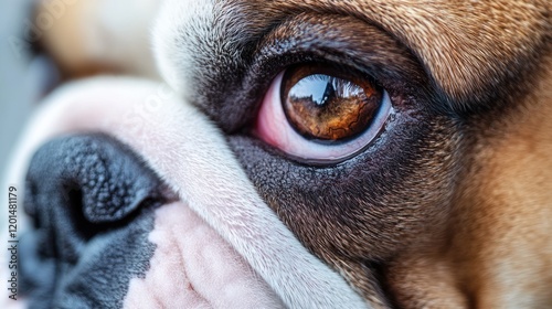 Wallpaper Mural Close-Up of a Bulldog's Eye: A Captivating Portrait of Canine Beauty Torontodigital.ca