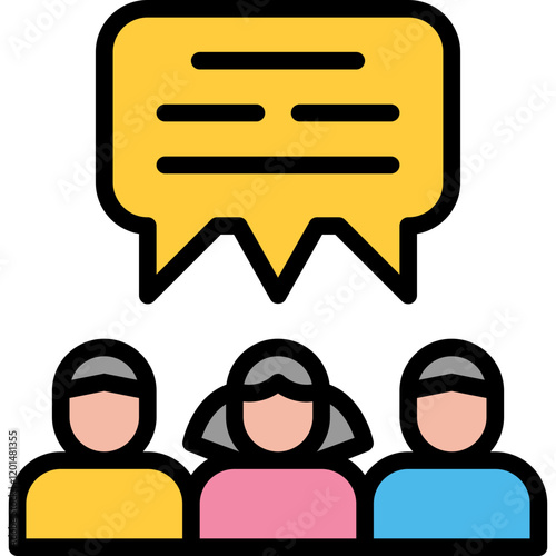 meeting filled outline icon