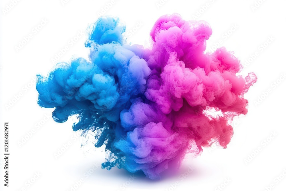 Obraz premium Abstract Art of Colorful Ink Layers Forming Clouds in Water, a Visual Representation of Fluid Dynamics and Creative Expression in Art
