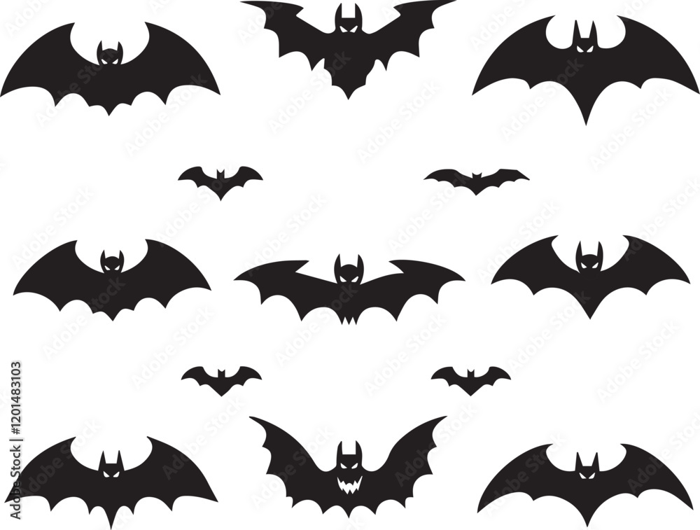 Naklejka premium set of bats