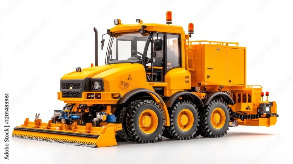 Road Marking Machine Isolated on White Background. Generative AI Road Marking Machine Isolated on White Background. Generative AI