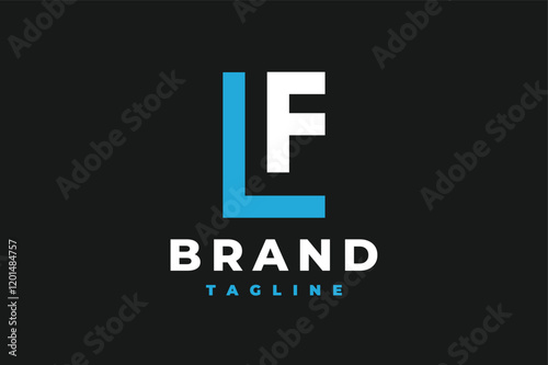 monogram letter LF logo