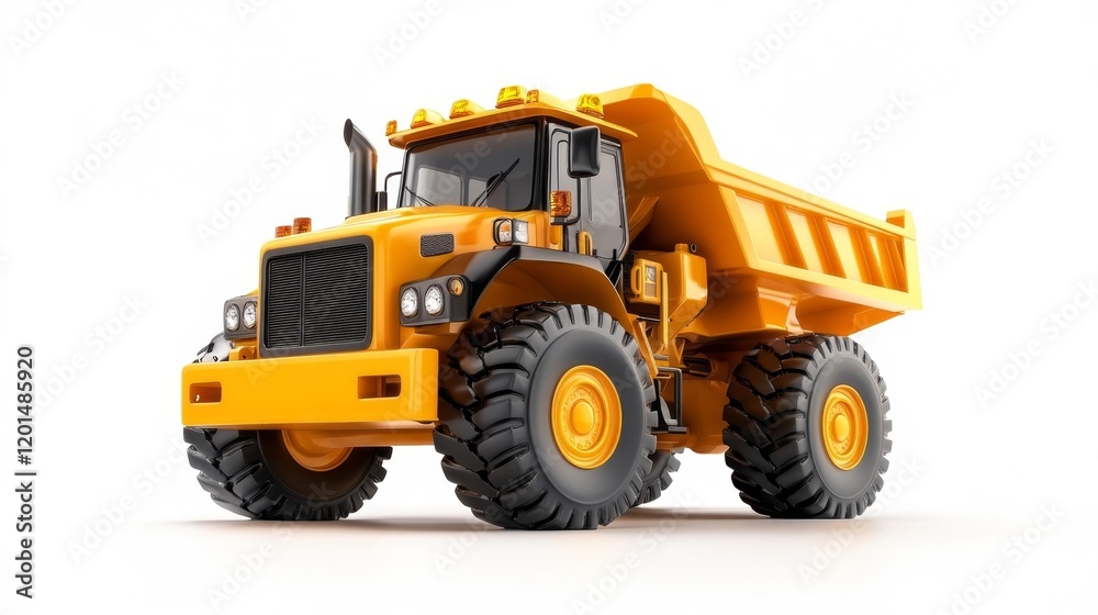 Heavy-duty Loader Isolated on White Background. Generative AI Heavy-duty Loader Isolated on White Background. Generative AI