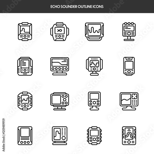 Echo Sounder Outline Icons photo