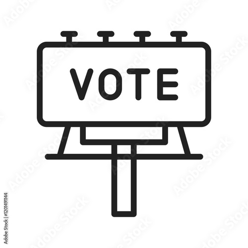 Billboard icon vector image. Suitable for mobile apps, web apps and print media.