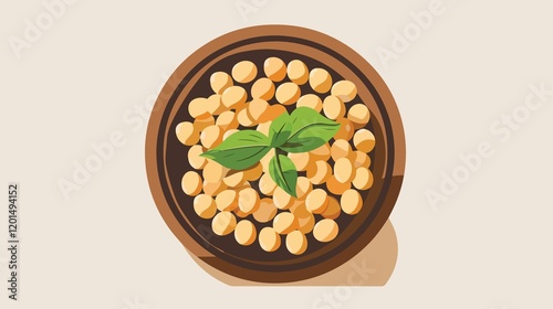 Fermented Soybeans Natto Icon Vector photo