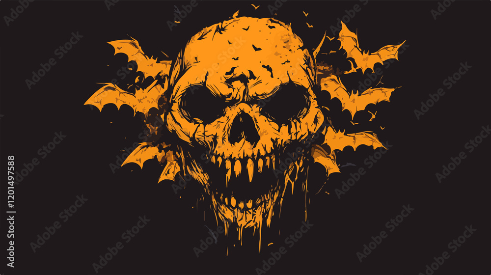 Sweet Scary Halloween T-shirt Design: Cute, Spooky Vector Illustration Sweet Scary Halloween T-shirt Design: Cute, Spooky Vector Illustration
