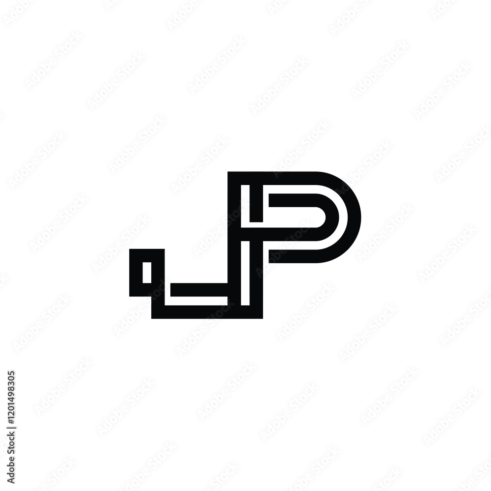 JP monogram logo design letter text name symbol monochrome logotype alphabet character simple logo JP monogram logo design letter text name symbol monochrome logotype alphabet character simple logo