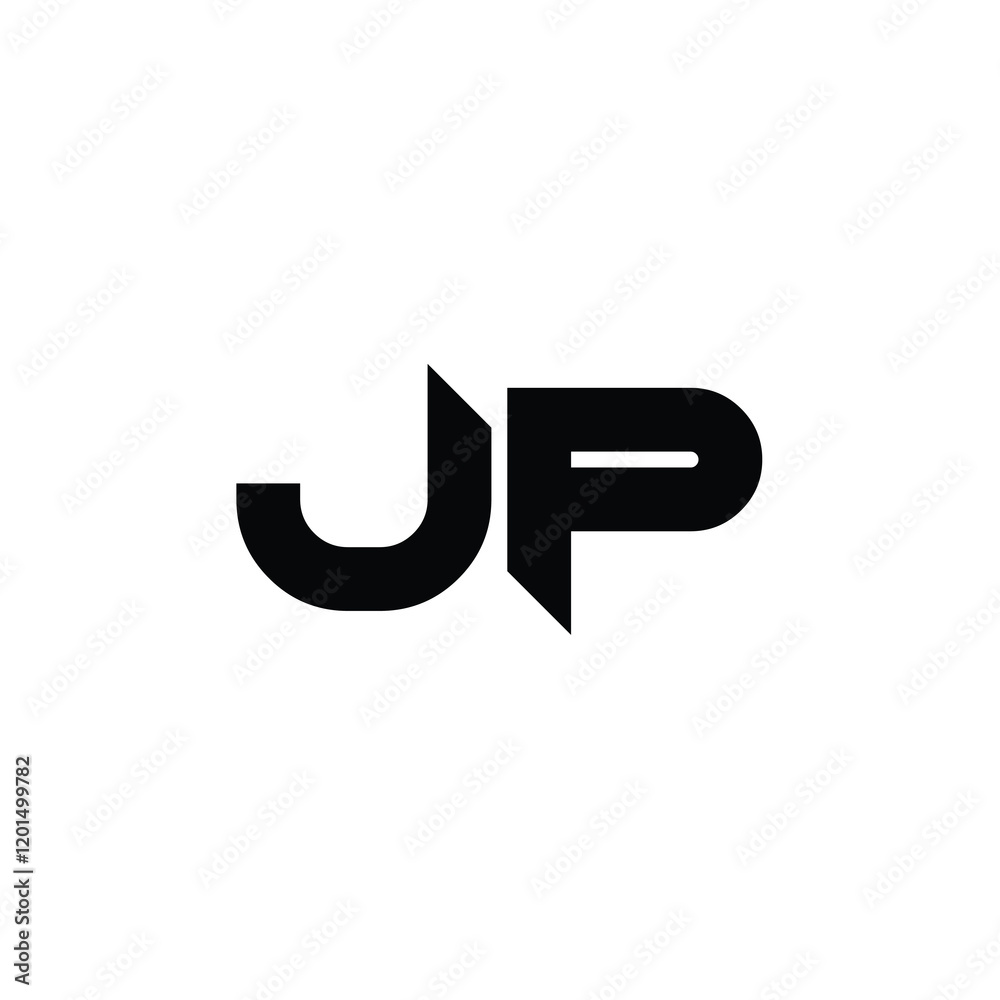 JP monogram logo design letter text name symbol monochrome logotype alphabet character simple logo JP monogram logo design letter text name symbol monochrome logotype alphabet character simple logo