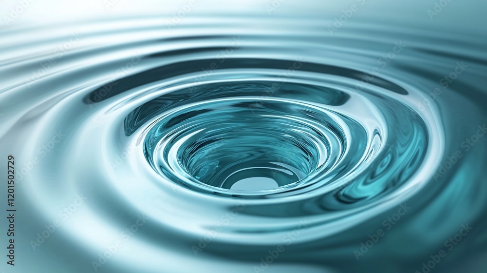 Abstract swirling teal liquid forming a vortex. Abstract swirling teal liquid forming a vortex.