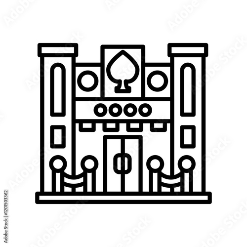 Casinoicon Outline Icon, Vector illustration