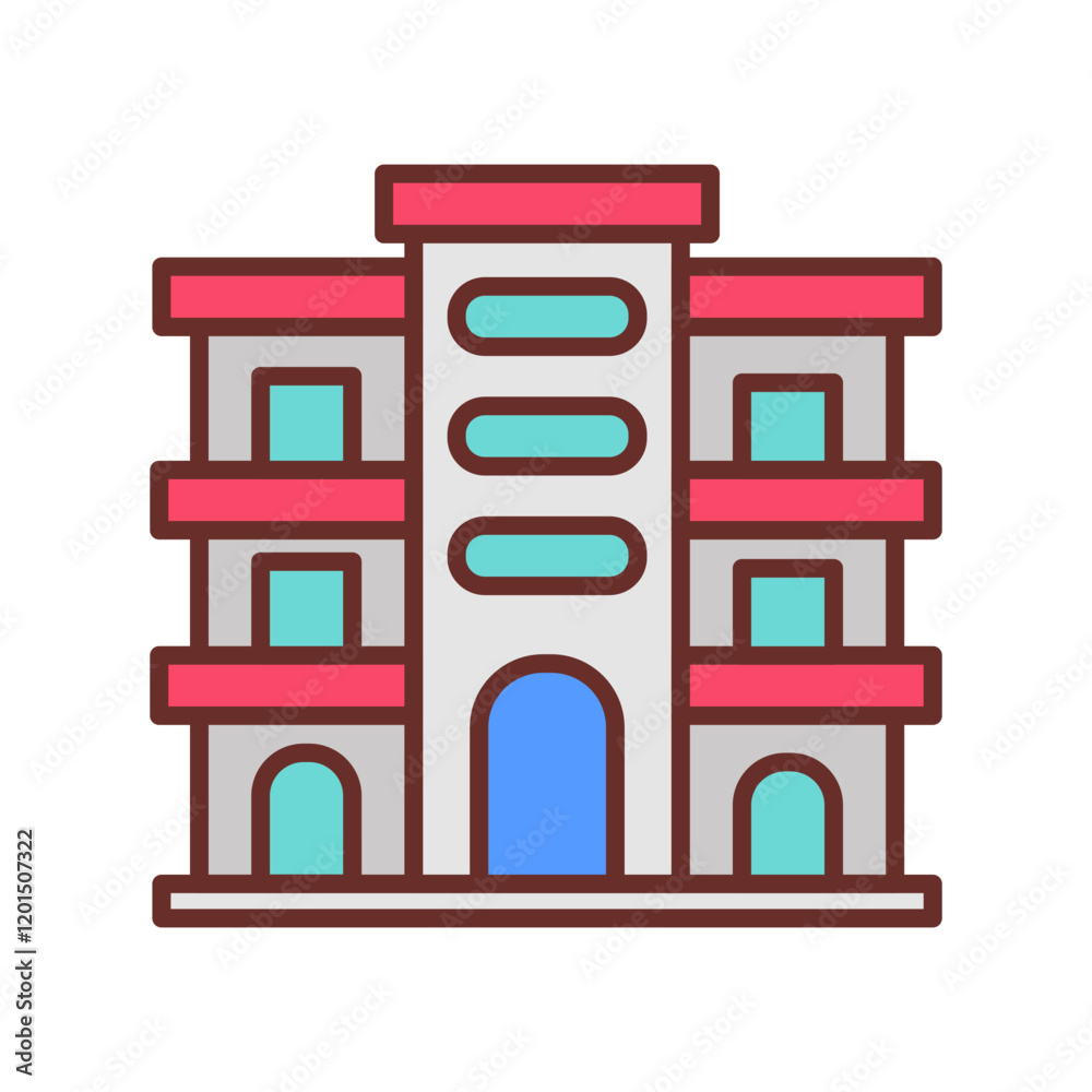 Apartments Filled Icons , Vector illustration Apartments Filled Icons , Vector illustration