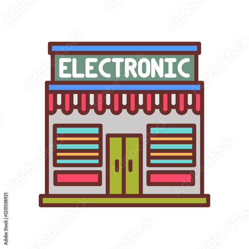 Electronic Store Filled Icons , Vector illustration