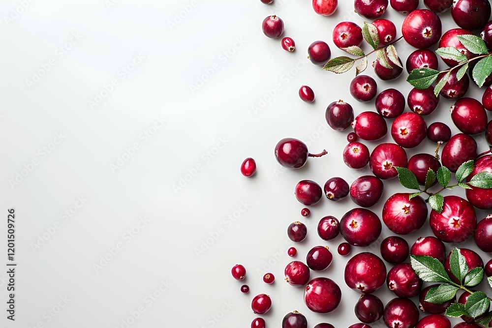 A group of cranberries sitting on top of a white surface
