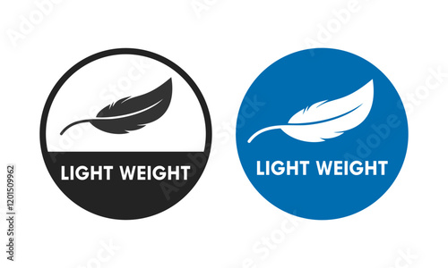light weight feather design logo template illustration