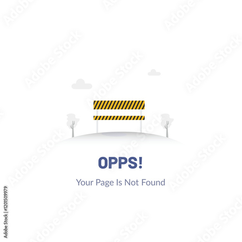 404 error no result found, no data found flat illustration concept