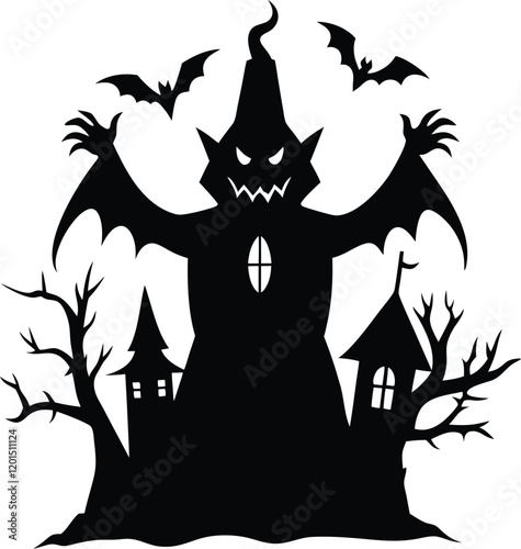 Halloween prop silhouette illustration