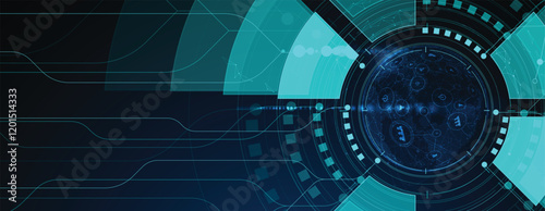 Technology abstract shapes for business or science project