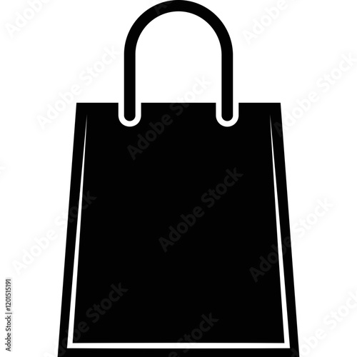 Simple vector icon shopping bag
