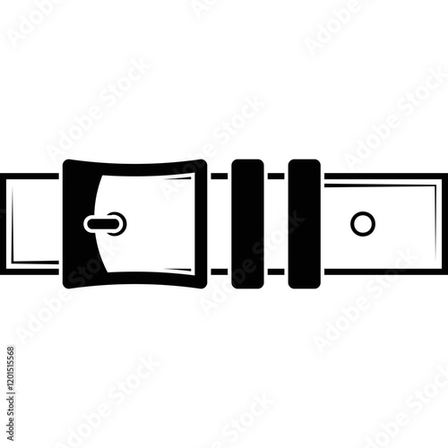 Simple vector icon leather belt
