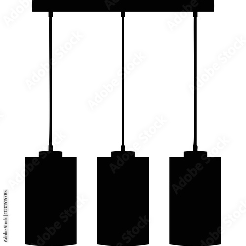 Simple vector icon chandelier
