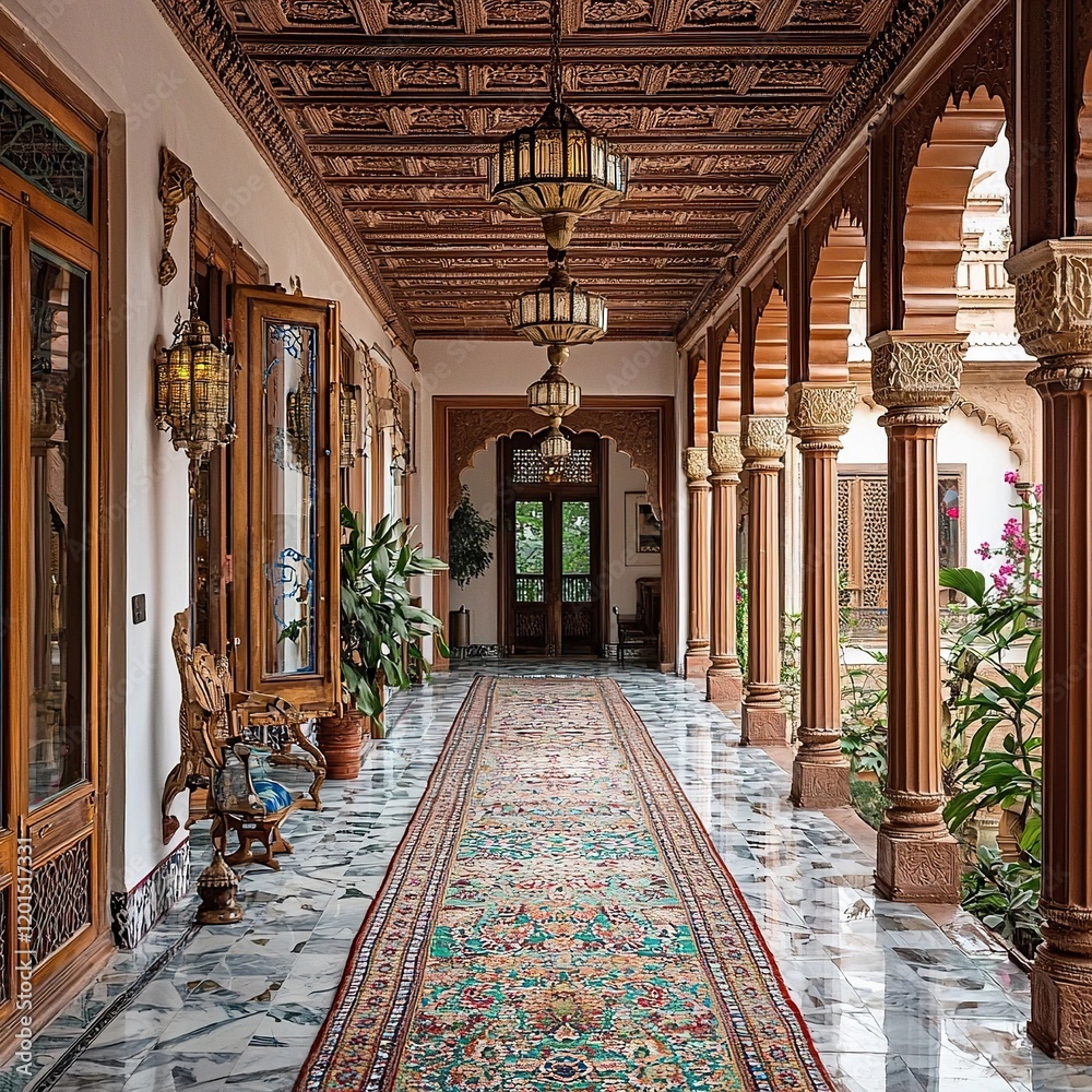 Obraz premium grand indian hallway