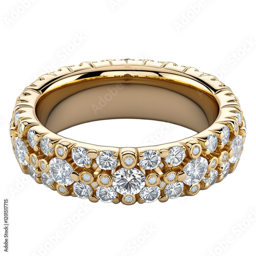 Channel Set Ring Anniversary Band Palladium Channel Set Yell Creative Minimalist Trendy Collection, A pair of gold wedding rings with diamonds, 